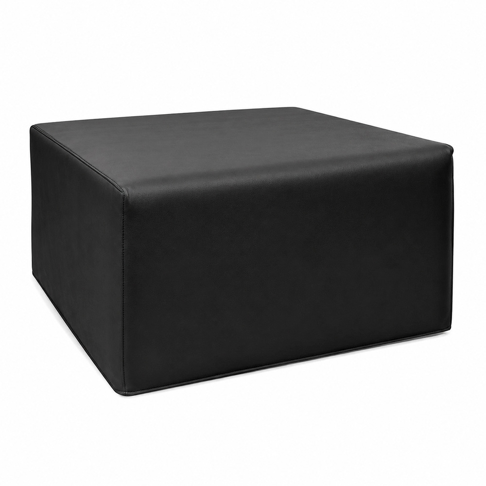 Pouf Cubo in Ecopelle Nero