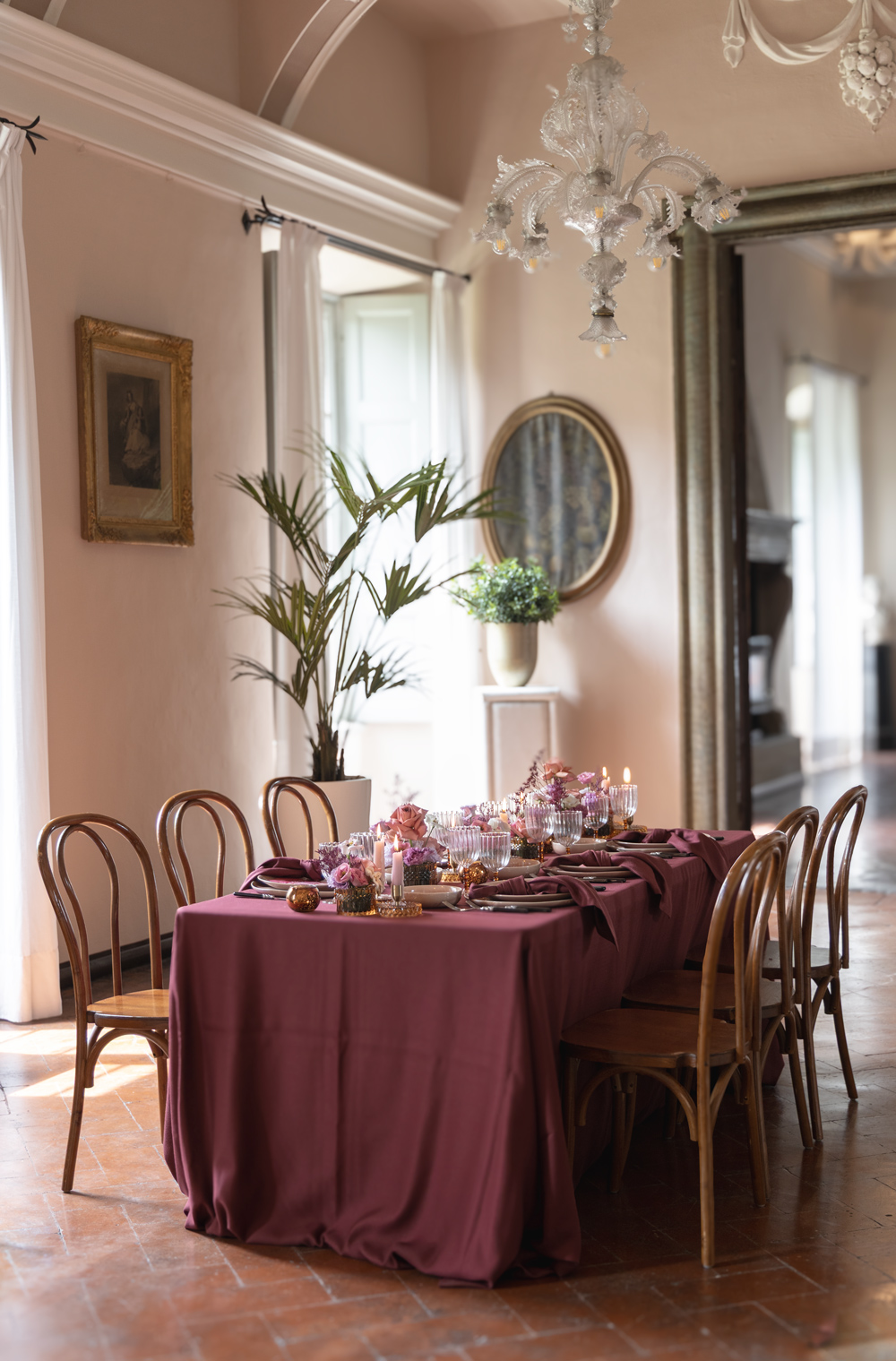Tovaglia in Policotone Burgundy - immagine 3