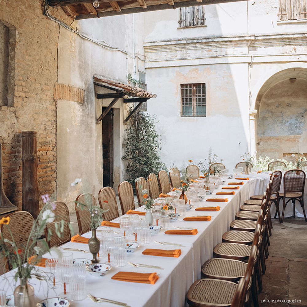 Tovagliolo Cognac Frange Zucca - immagine 4