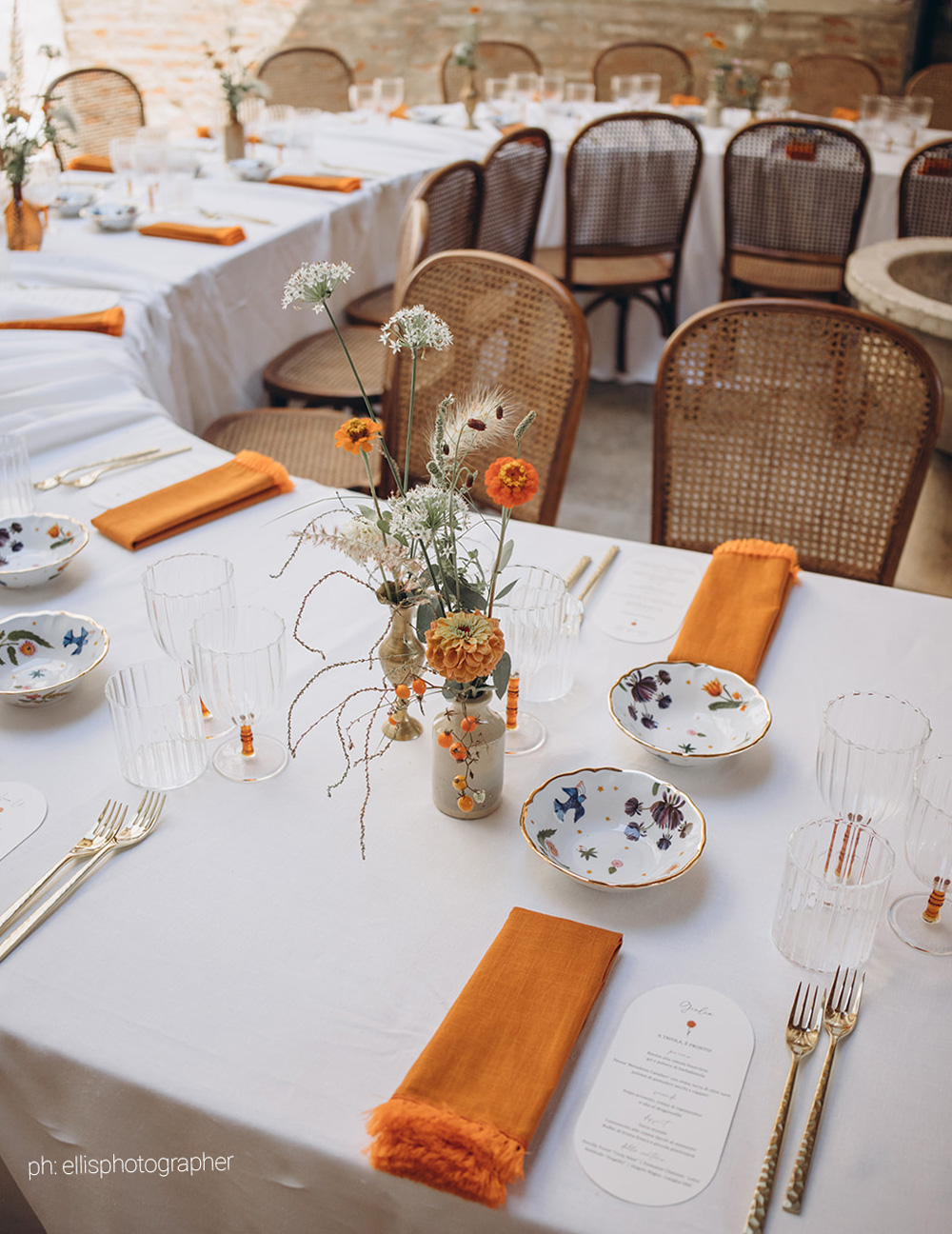 Tovagliolo Cognac Frange Zucca - immagine 3