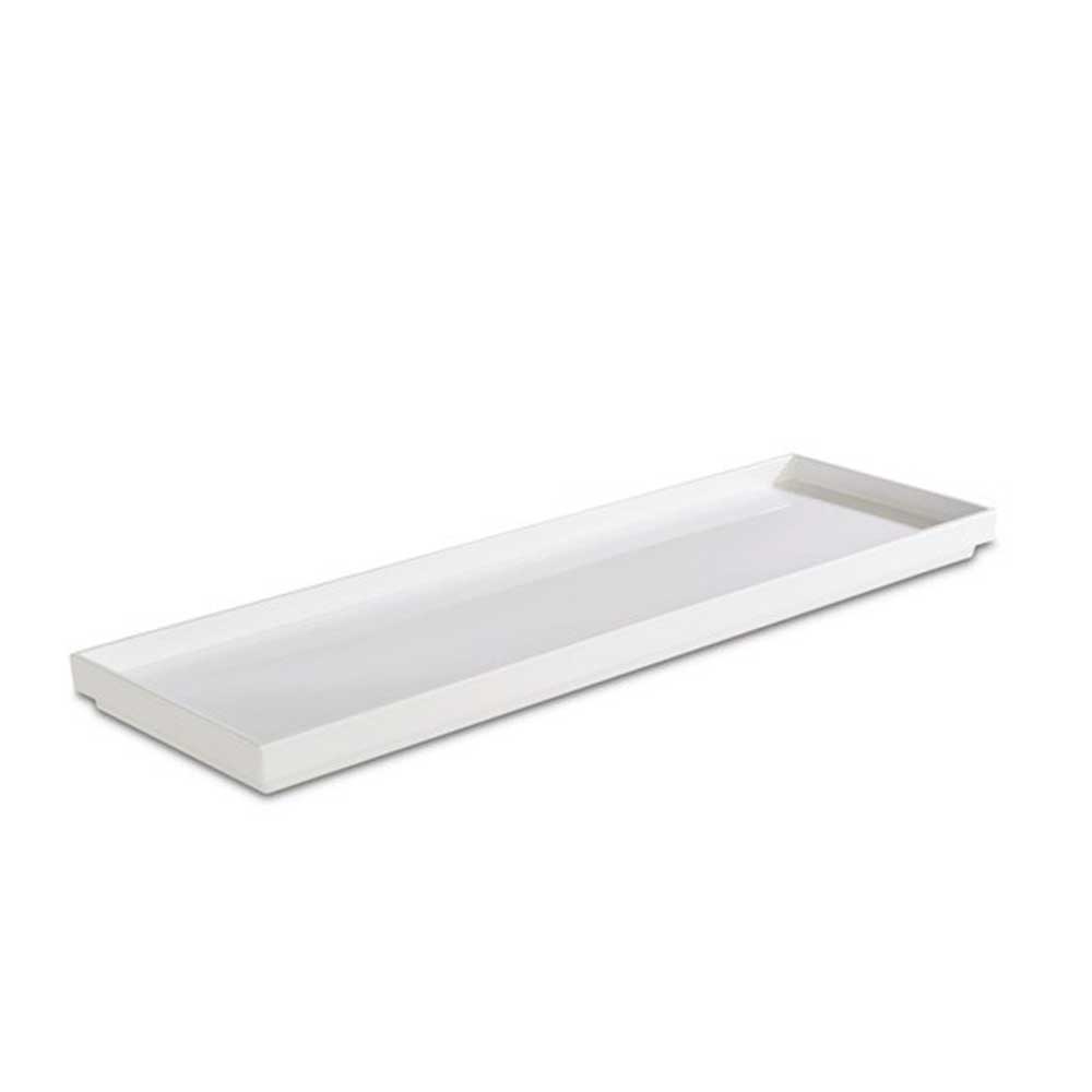 Vassoio 53 x 16 cm in melamina bianca per buffet ed eventi